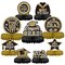 9PCS Graduation Party Decorations Class of 2026 Congrats Grad Table Centerpiece Congratulate Graduation Honeycomb Table Toppers for Graduation Party Supplies(Black)